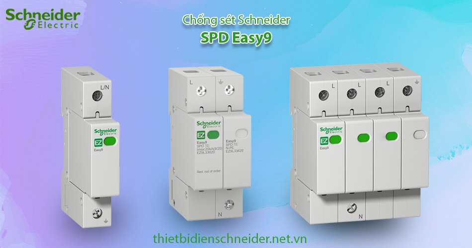 EZ9L33620 Schneider Chống sét lan truyền Easy9 SPD 1P+N 20kA 230V